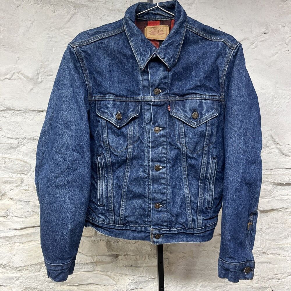 Levi's Indigo Denim Varsity Jacket - image 1
